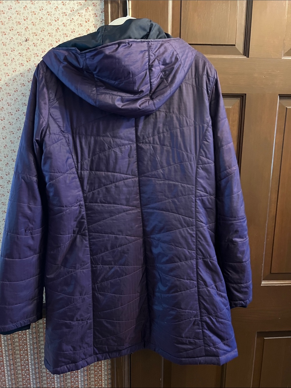 Columbia Women's Deep Purple Quilted Hooded Puffer Coat - Picture 4 of 4